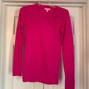 Lilly Pulitzer sweater with bow at neckline